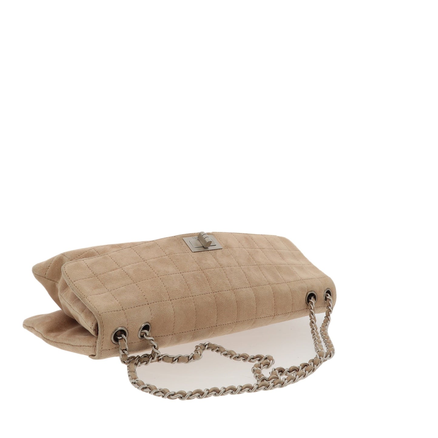 CHANEL 2.55 Shoulder Bag in Beige Suede
