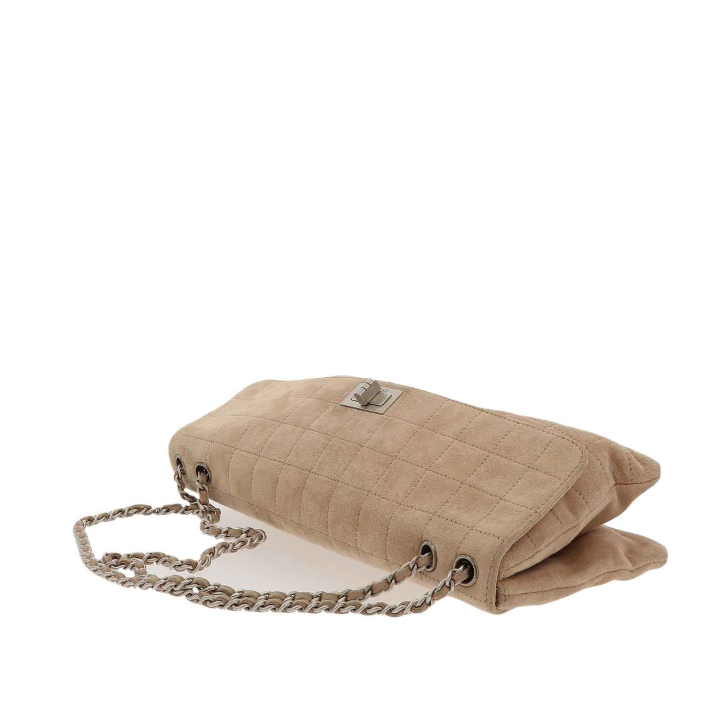 CHANEL 2.55 Shoulder Bag in Beige Suede