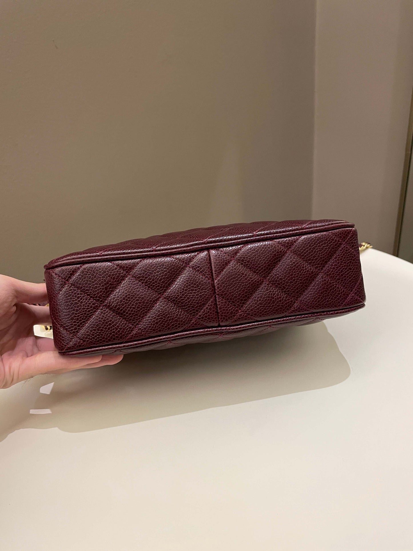 Chanel   Camera Bag Tassle Burgundy Caviar