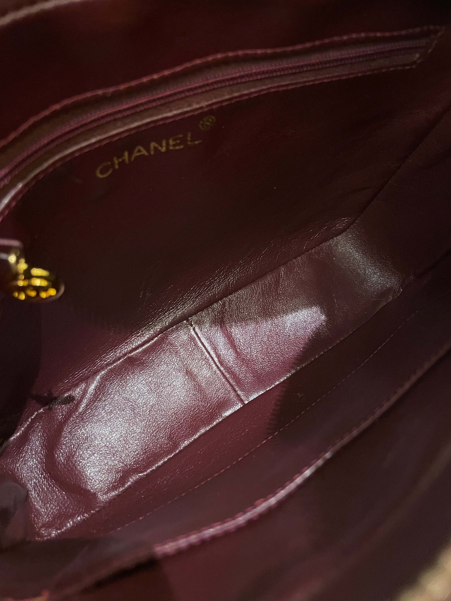Chanel   Camera Bag Tassle Burgundy Caviar