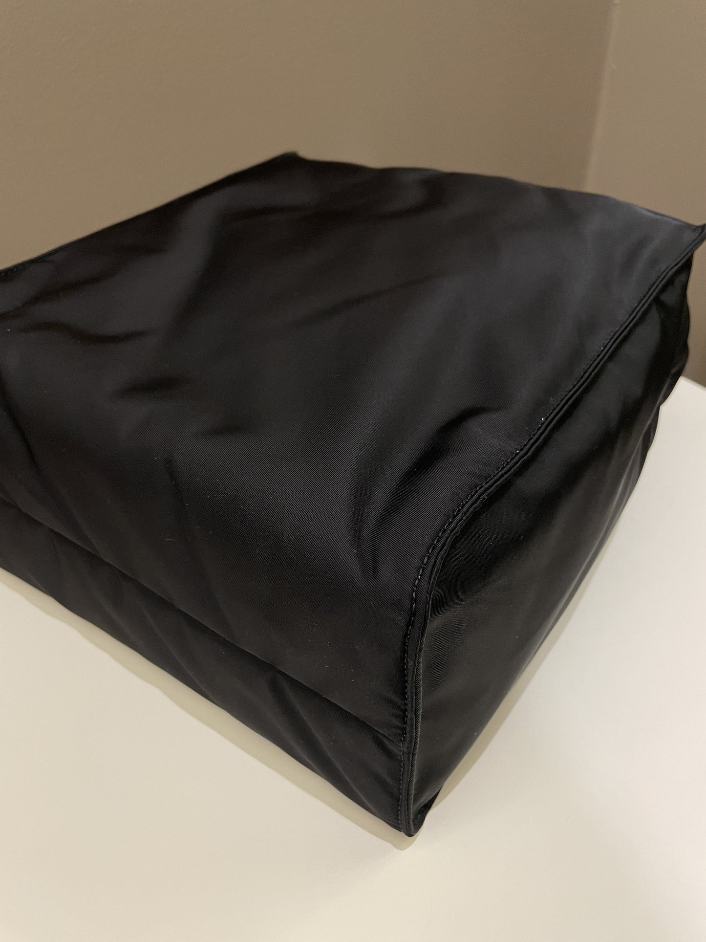 Prada Padded Two Way Shopper Tote Black Nylon