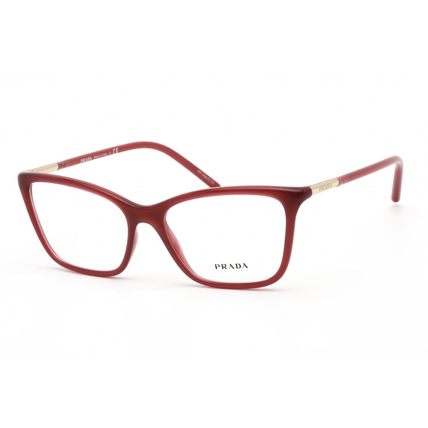 Prada   08WV Eyeglasses Transparent Burgundy/Clear demo lens