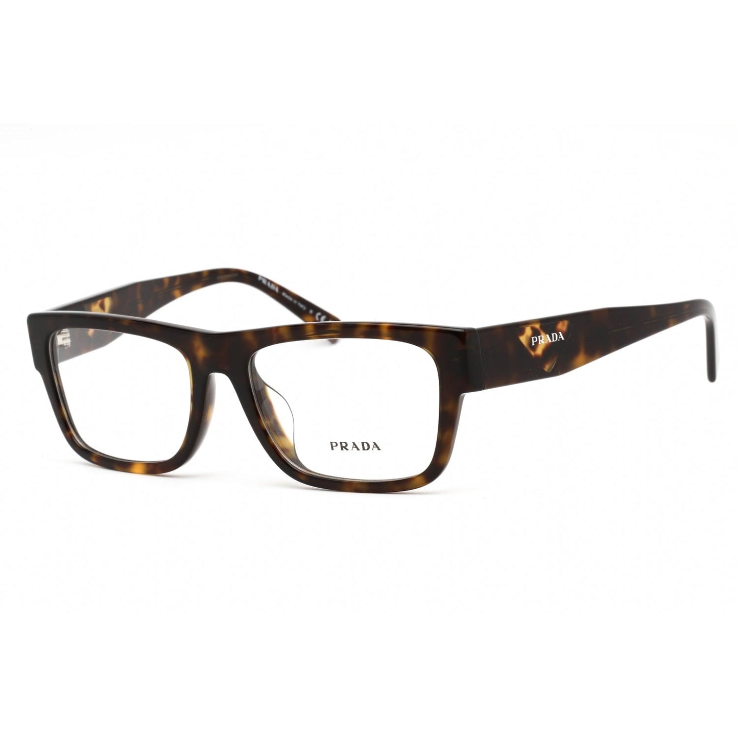 Prada   15YVF Eyeglasses Havana / Clear demo lens