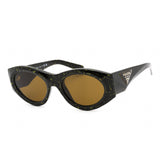 Prada   20ZS Sunglasses Black Yellow Marble /  Dark Brown Women's