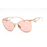 Prada   50ZS Sunglasses Pink Gold / Pink Tampo Triangles Silver Women's