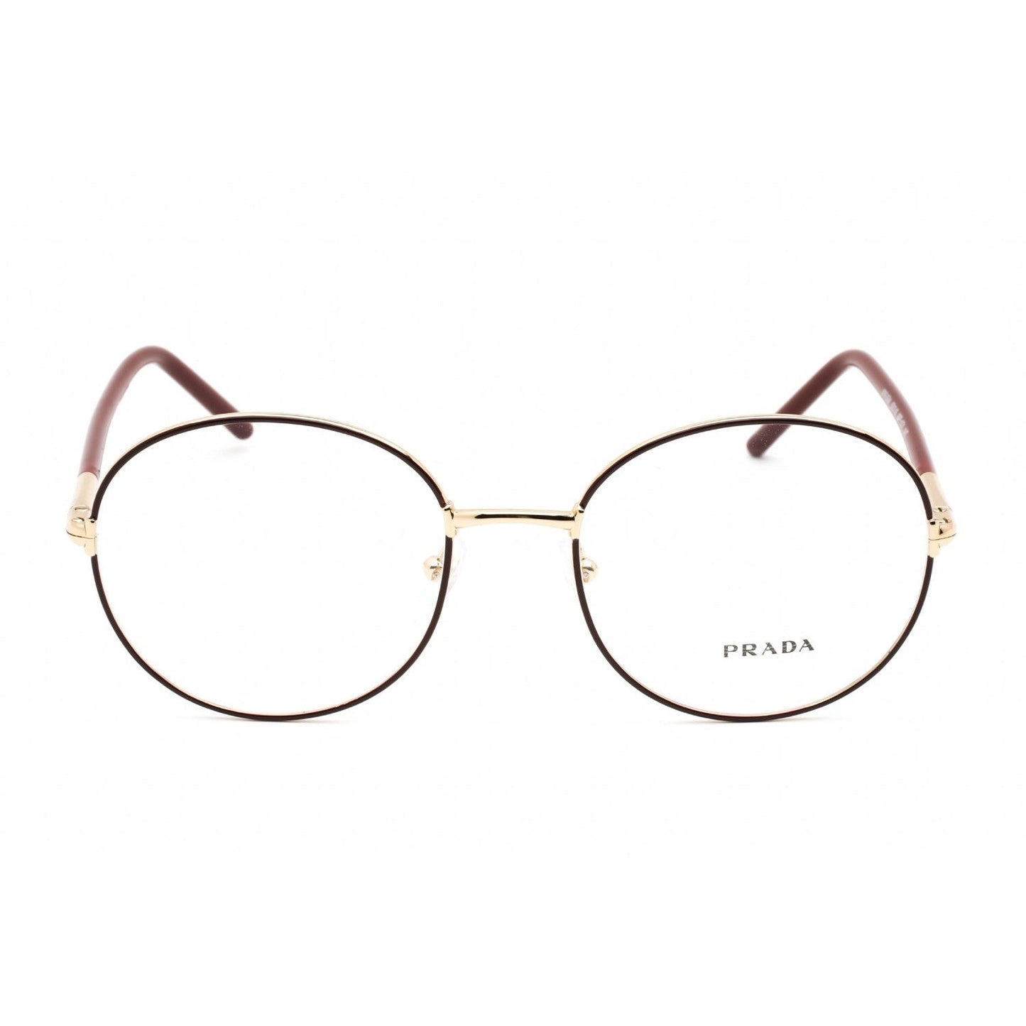 Prada   55WV Eyeglasses Pale Gold Bordeaux/Clear demo lens