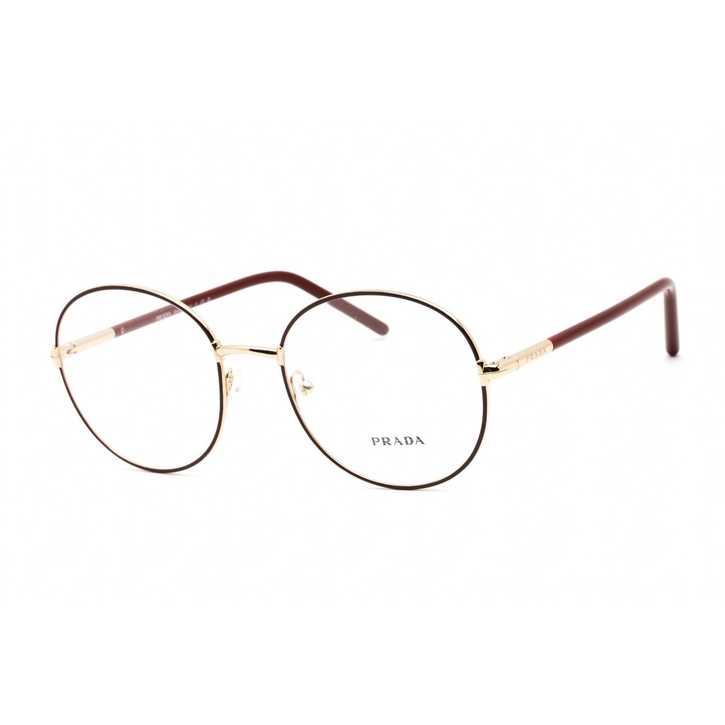 Prada   55WV Eyeglasses Pale Gold Bordeaux/Clear demo lens