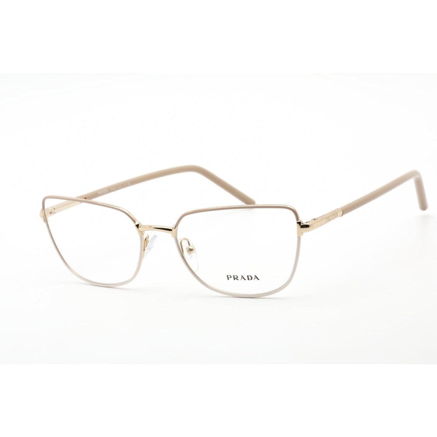 Prada   59YV Eyeglasses Beige Brown Gold / Clear Lens