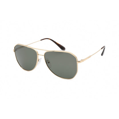 Prada   63XS Sunglasses Pale Gold / Polarized Green Women's