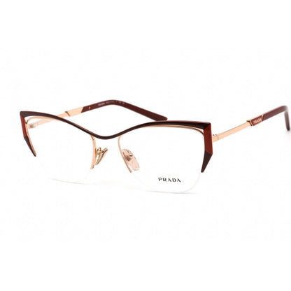 Prada   63YV Eyeglasses Red/Fire/Rose Gold/Clear demo lens