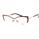 Prada   63YV Eyeglasses Red/Fire/Rose Gold/Clear demo lens