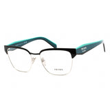 Prada   65YV Eyeglasses Black/Silver/Clear demo lens