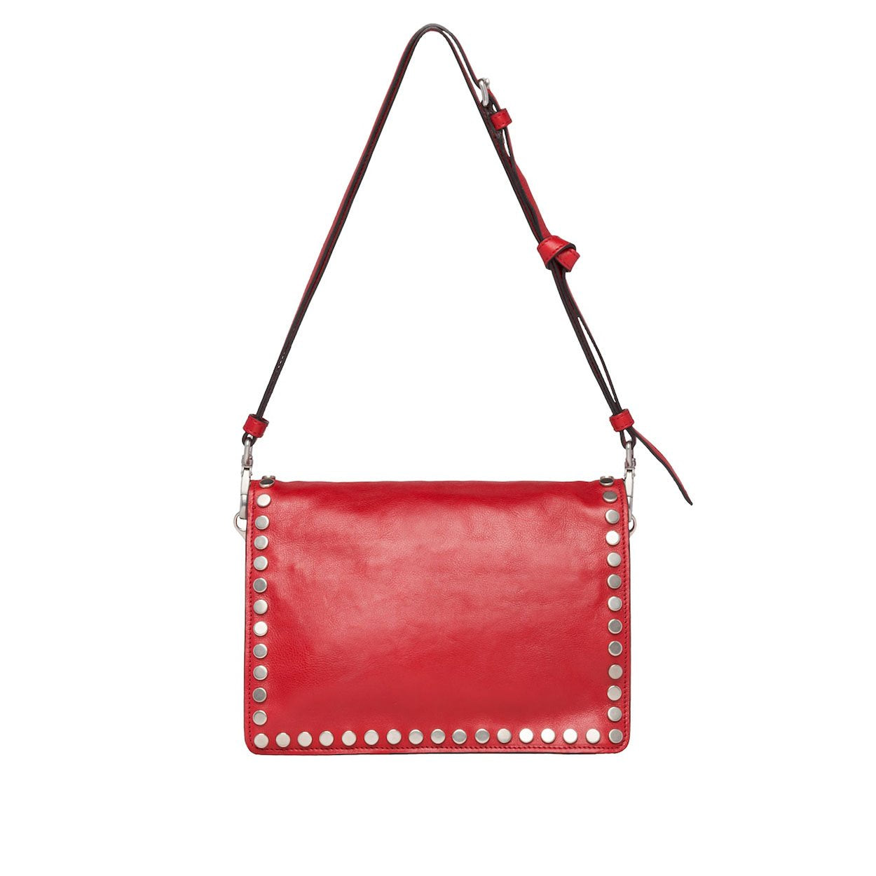 Prada 1BD082-PEO Etiquette Women's Fucoco Red Glace Calf-Skin Leather Shoulder Bag (PR1011)