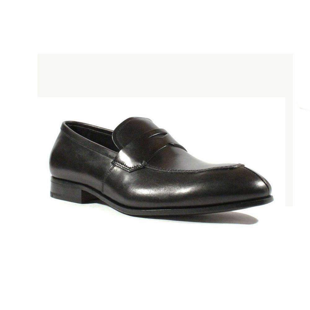 Prada Men's Designer Shoes Black Leather Dress Designer Shoes 2D1650 (PRM4)