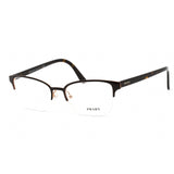 Prada PR 61XV Eyeglasses Top Brown Rose Gold/Clear demo lens