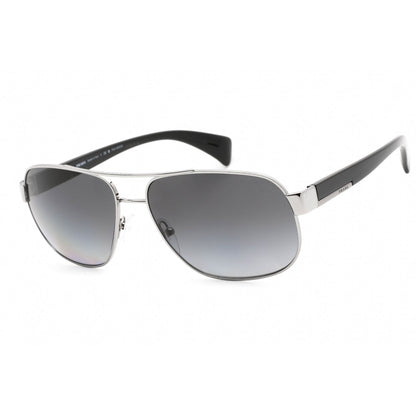 Prada PR52PS Sunglasses Shiny Gunmetal Black / Polarized Grey Women's