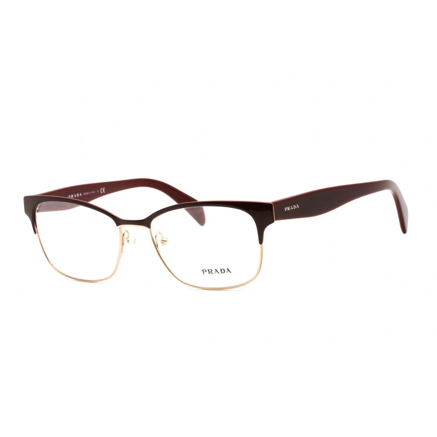 Prada PR65RV Eyeglasses Burgundy / Clear Lens