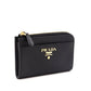 Prada Black Saffiano Keychain Card Holder