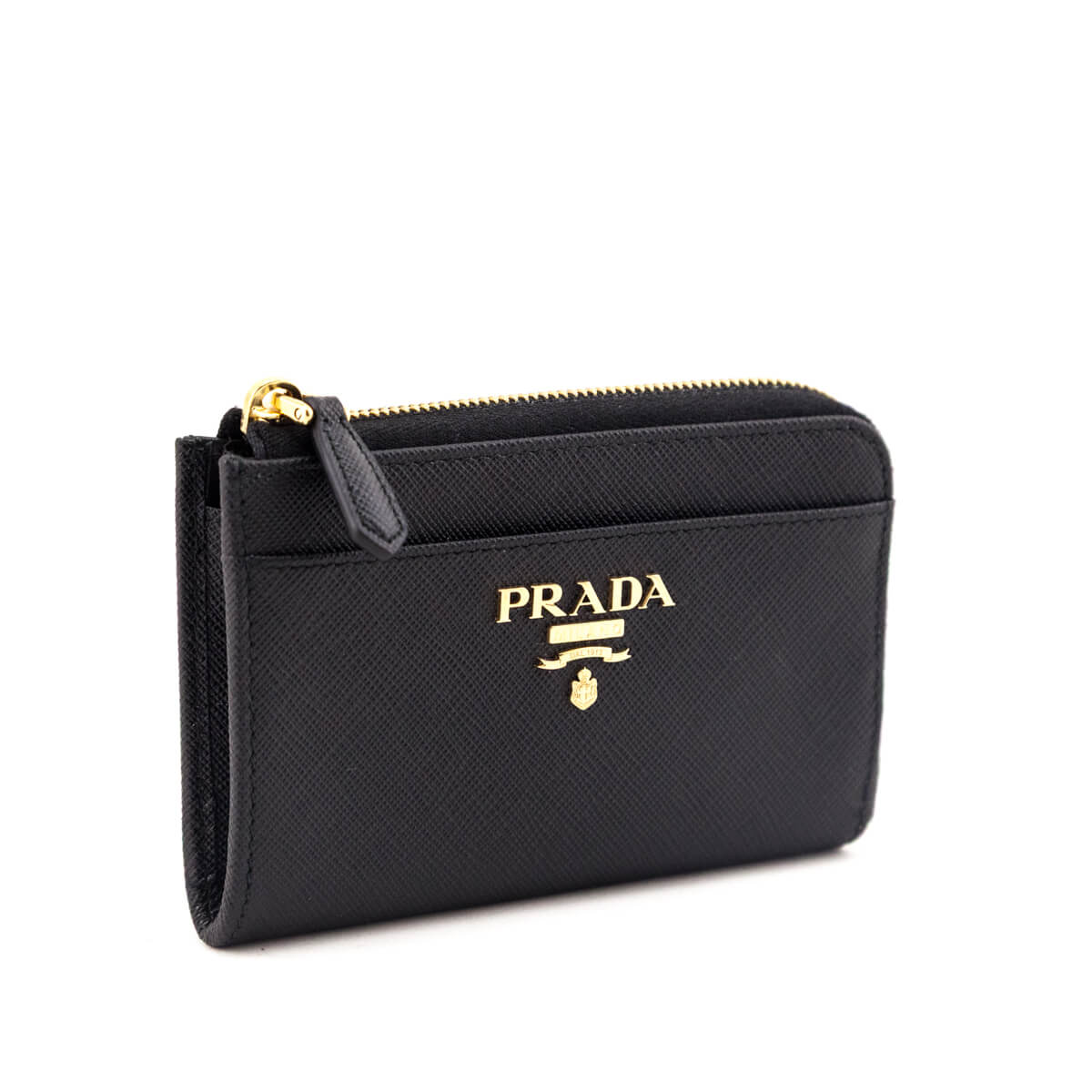 Prada Black Saffiano Keychain Card Holder