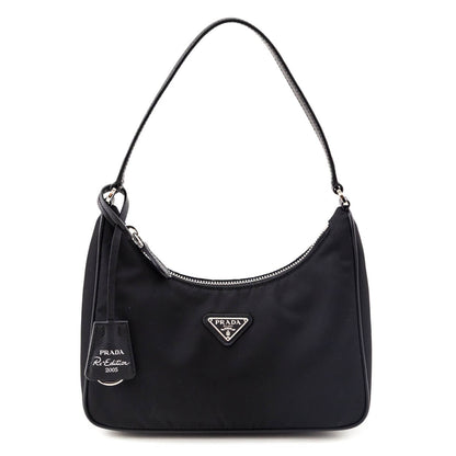 Prada Black Tessuto Nylon Saffiano Mini Re-Edition 2005 Bag