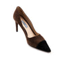 Prada Brown Suede Cap Toe Pumps Size US 38 | EU 38
