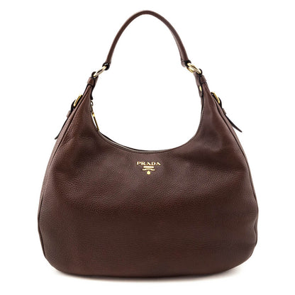 Prada Brown Vitello Daino Hobo