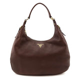 Prada Brown Vitello Daino Hobo