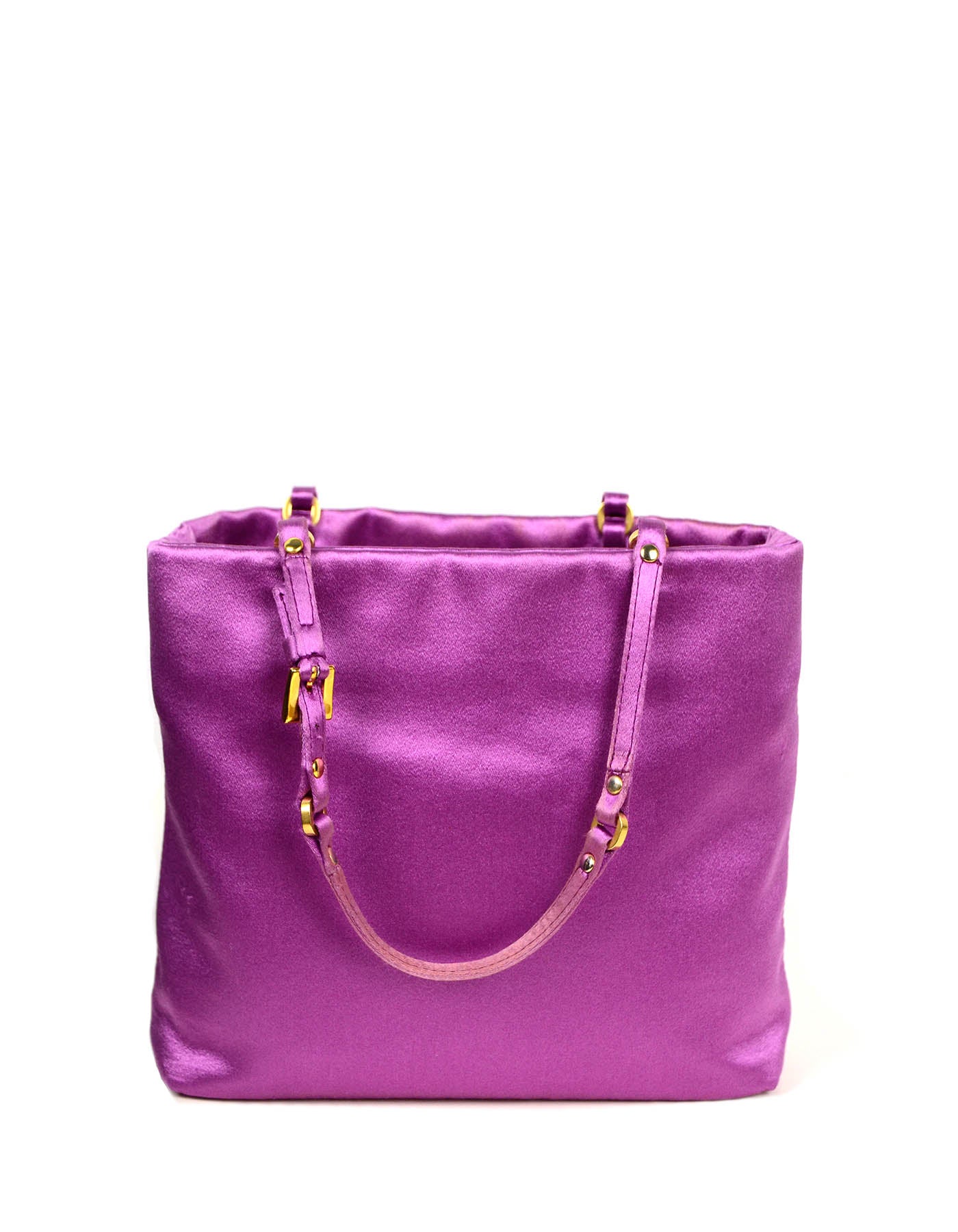 Prada   Magenta Satin Mini Handbag