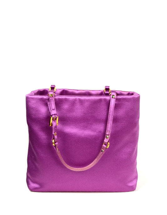 Prada   Magenta Satin Mini Handbag
