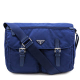 Prada Royal Nylon Medium Vela Messenger Shoulder Bag