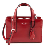 Prada Scarlet Brushed Calfskin Mini Re-Edition 1995 Tote Bag