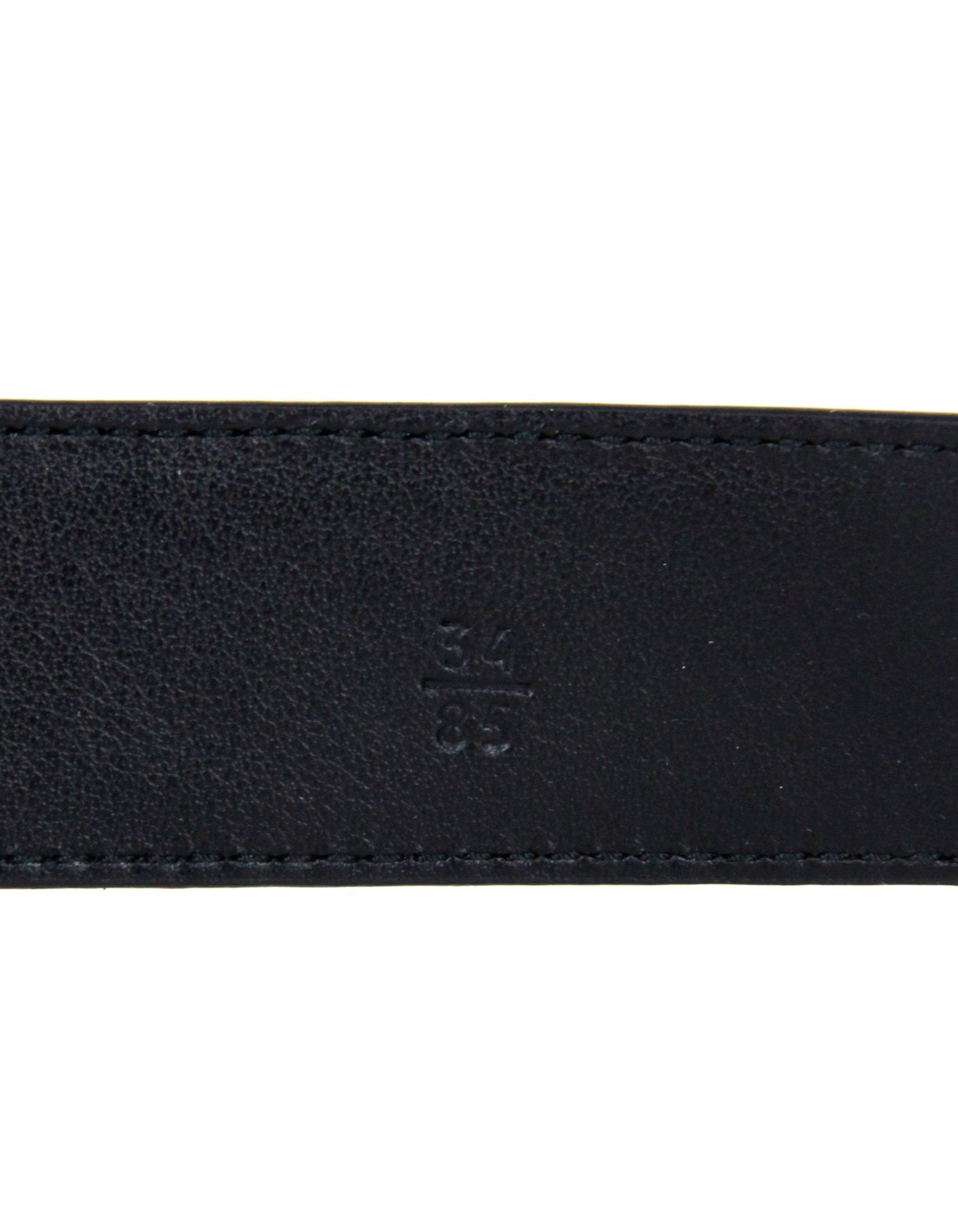 Prada Black/ Gold Saffiano Leather Belt sz 85/ 34"