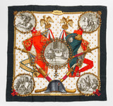 Hermes Black Napoleon Scarf by Ledoux