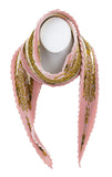 Hermes Pleated Brandeburg Pink Scarf