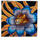 Hermes Black & Blue Jaguar Scarf