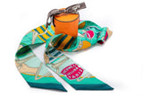 Hermes NIB Green Sellier Twilly Scarf