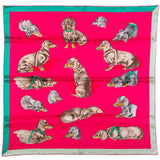 Hermes Les Bassets Alemands Red Scarf