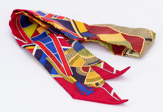 Hermes BN Geometric Twilly With Medor