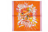 Hermes NIB Orange Graffiti Silk Gavroche