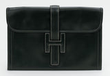 Hermes Jige Clutch Box Calf Green