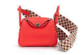 Hermes Mini Lindy Rose Texas Togo BNIB