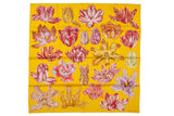 Hermes New Yellow Flowers Silk Scarf