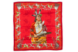 Hermes Red Pani La Shar Pawnee Scarf