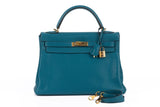 Hermes Kelly 32 Retournè Blue Izmir