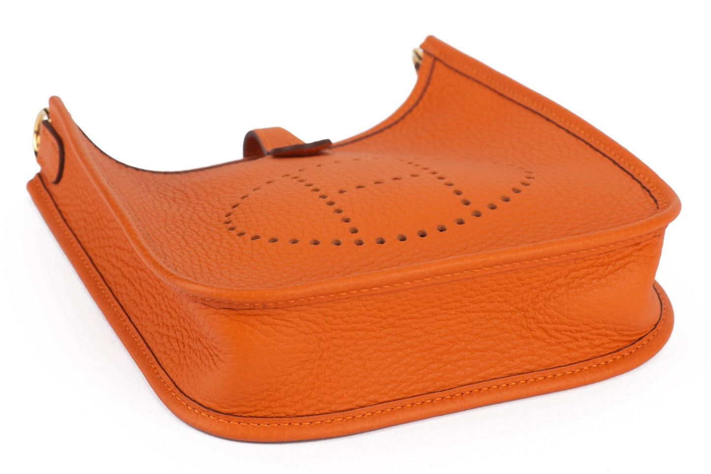 Hermes New Orange Mini Evelyne Gold