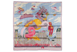 Hermes "Parade" Pink Silk Scarf NIB