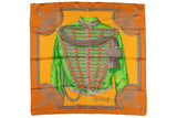 Hermes Rust "Brandebourgs" Silk Scarf