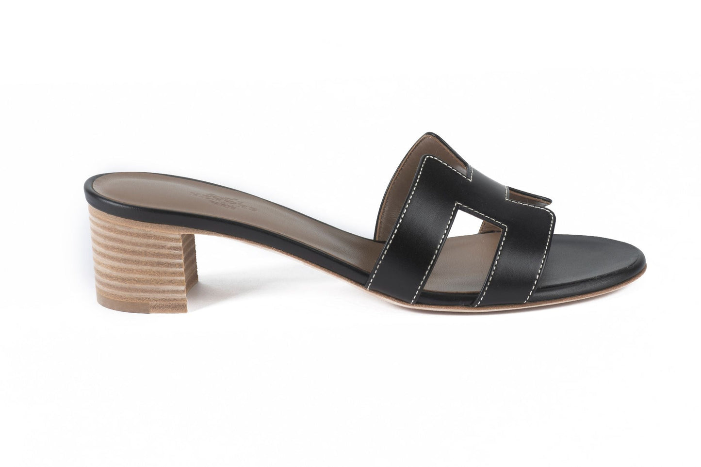 Hermes New Oasis Sandal Black 37.5