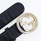 Gucci Interlocking Leather Belt Black