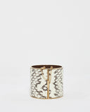 Celine White & Grey Python Metal Edge Cuff Bracelet - M